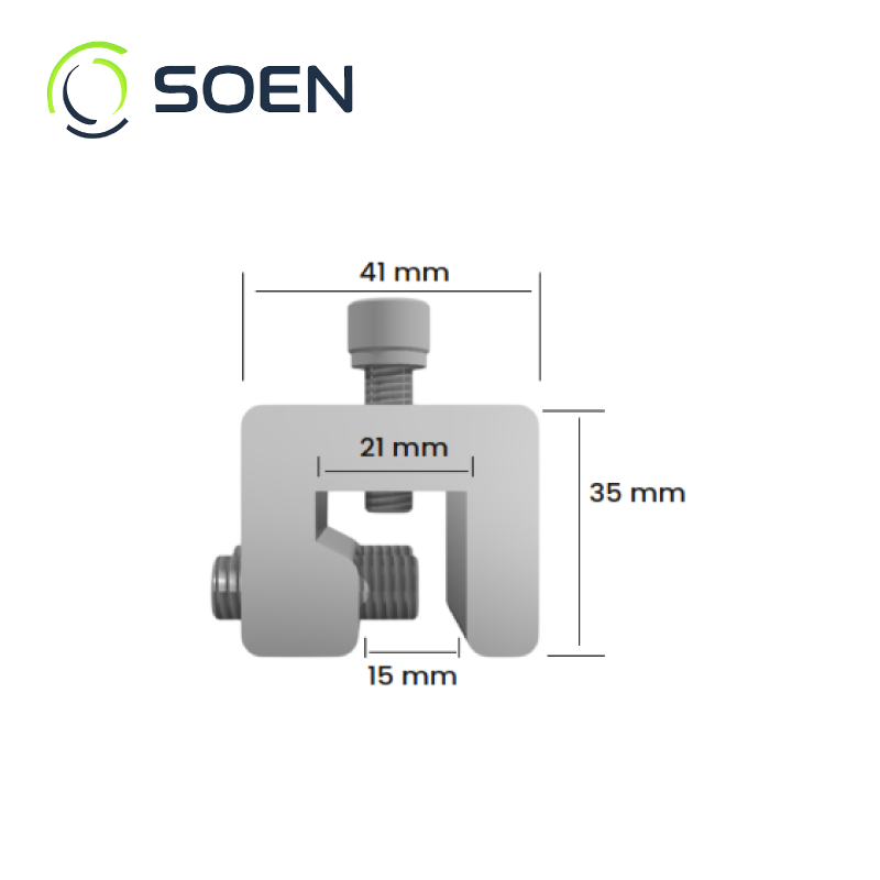 Estructura para Panel Solar Gclamp 4cm - Imagen 2