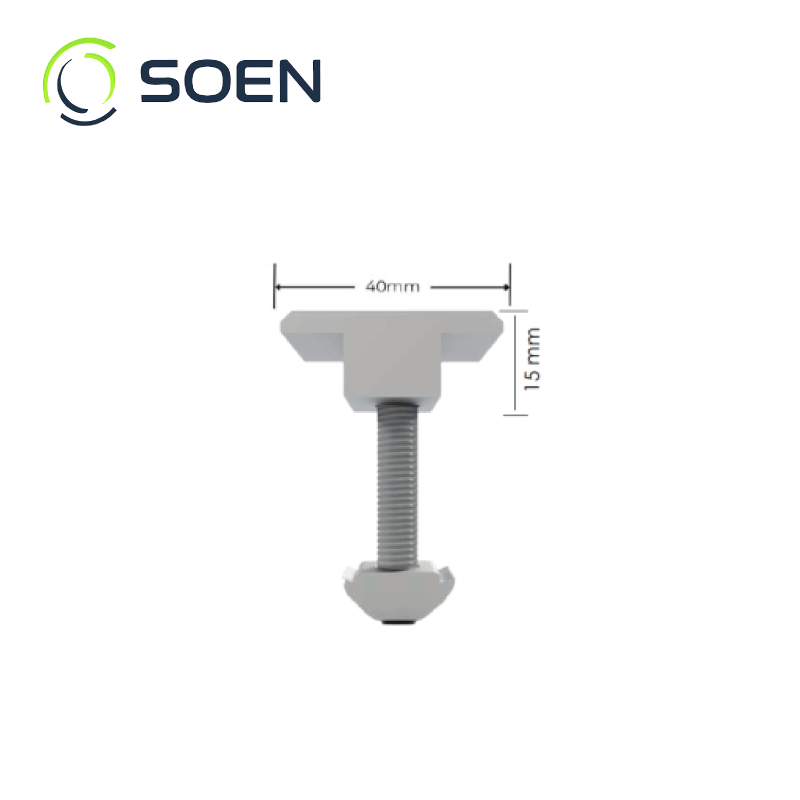 Estructura para Panel Solar Mid Clamp 30mm-40mm - Imagen 2