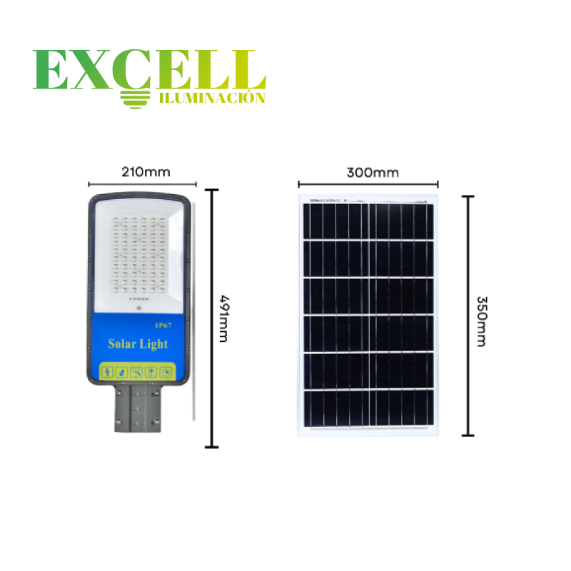 Lámpara Solar Led 100W Remoto - Imagen 2