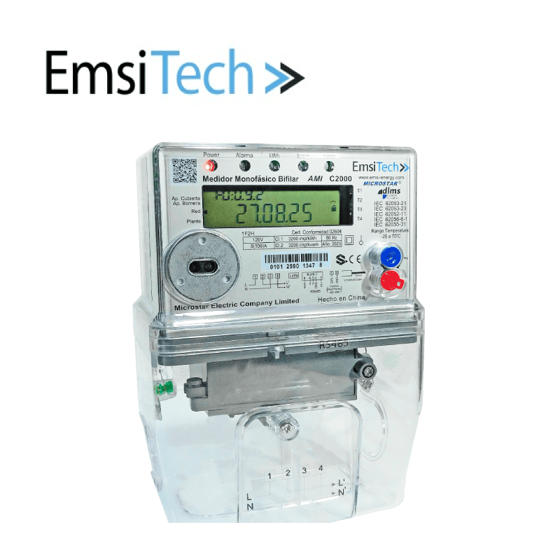 Medidor Emsitech C2000 AMI Monofasico Clase 1.0